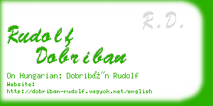 rudolf dobriban business card